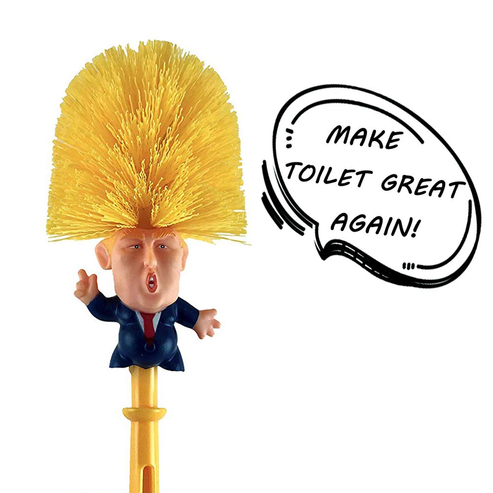 Details about   Donald Trump Toilet Bowl Brush Makes Perfect White Elephant Gag Political Gift 