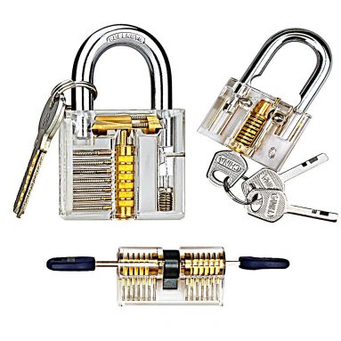 Transparent Lock Picking Practice Set